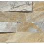 Verblender Quarzit Beige Mix, 15x60 cm, für Wandgestaltung mit Natursteinoptik.