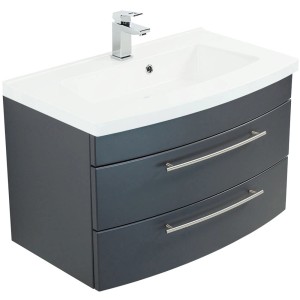 Posseik Waschplatz Luna 82 cm Anthrazit Seidenglanz