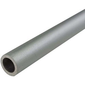 Rundrohr aus Aluminium, silber eloxiert, 2 cm Durchmesser, 200 cm Länge.