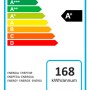 Energielabel Respekta UKS110A+ Unterbaukühlschrank, A+, 168 kWh/Jahr, 68L Kühl-, 17L Gefrierfach, 40dB.