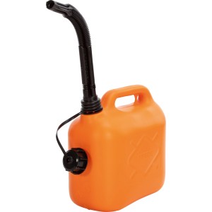 OBI Benzinkanister, 5 l, orange, mit Einfüllstutzen für Benzin und Diesel.