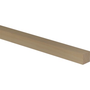 Rohe Flachleiste aus Buche, 29x29x950 mm, ideal für Bastelarbeiten und Innenausbau.