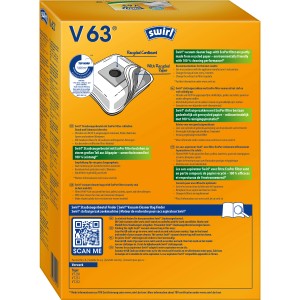 Swirl V 63 EcoPor Staubsaugerbeutel 4er-Pack für Staubsauger Zubehör.