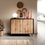 Selsey Sideboard Bello mit Lamellenfronten 104 cm Schwarz/Wotan Eiche_2