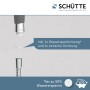 Schütte Handbrause Vital Chrom: Detailaufnahme mit Dichtungen für Wasserersparnis.