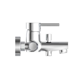 Schütte Design-Wannenarmatur Atlanta Chrom, Aufsicht. Moderne Badarmatur für die Wanne.