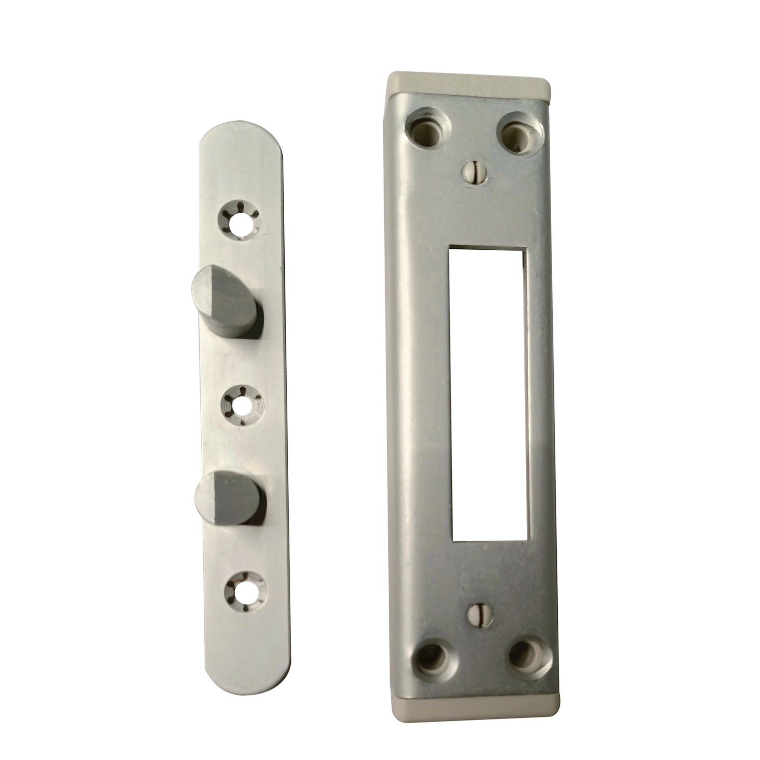 Detailaufnahme: Aufhebelsicherung und Gegenstück für Premium Haustüren.