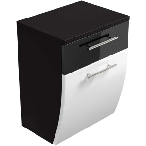 Posseik Bad-Hängeschrank Salona, anthrazit/weiß, 40 cm breit, mit Schublade und Softclose.