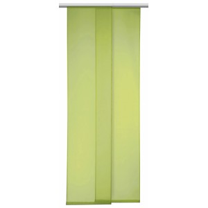 Limonefarbener Schiebevorhang Bert, 245x60 cm, für Fensterdekoration.