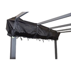 Jet-Line Abdeckplane Pavillon Kairo 3 m Schwarz Wasserdicht UV Stabilisiert