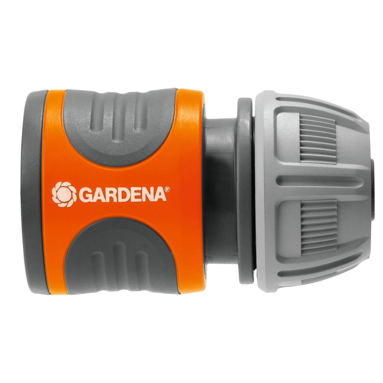 Gardena Schlauchstück für 13 mm (1/2) und 15 mm (5/8) Schläuche, orange/grau.