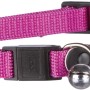 Pinkes Trixie Katzenhalsband aus Nylon mit Adresslasche und Glöckchen.
