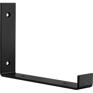 Schwarze Industrial-Konsole, 21,2x15 cm, aus Metall für Regale & Regalböden.