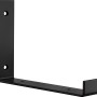 Schwarze Industrial-Konsole, 21,2x15 cm, aus Metall für Regale & Regalböden.