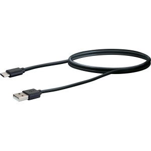 Schwaiger Qi Ladestation Kabel, USB-A auf USB-C, schwarz.