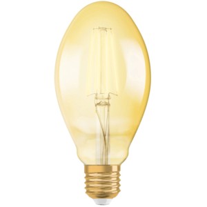 Osram LED-Leuchtmittel E27, 4W, extra warmweiß, goldgetönt, 15,6x7,5cm (H x Ø).