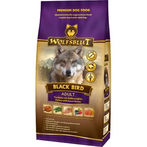 Wolfsblut Black Bird Adult Trockenfutter mit Truthahn und Süßkartoffel, 2kg Packung.