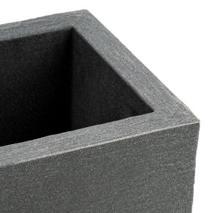 Detailaufnahme Pflanzwerk® Pflanzkübel Tub, 30x80x27 cm, Anthrazit, aus Kunststoff.