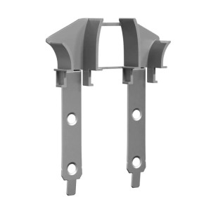 Graues Bauheld Rollladen Einlauftrichter Paar, 17mm, aus Kunststoff für reibungslose Rollladenführung.