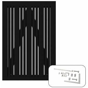 Plus Holz Einzeltor Tangent Nadelholz Schwarz 95 cm x 140 cm