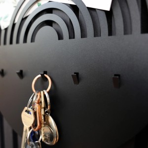 Schwarze Denpanels Memotafel Ø 30cm mit Schlüsselanhänger, Zubehör für Akustikpaneele.