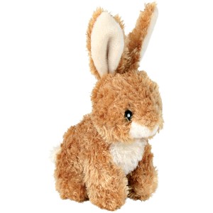 Trixie Kaninchen Plüschtier, 15 cm, braun, kuscheliges Stofftier für Kinder.