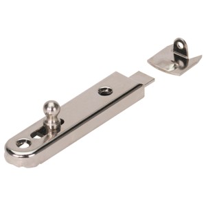Hettich Möbelriegel, 16x70mm, vernickelt, gerade. Möbelausstattung zum Anschrauben für Türen, Kisten und Schatullen.