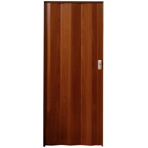 Falttür Spacy in Palisander Optik, 84x205 cm. Platzsparende Tür für den Innenbereich.