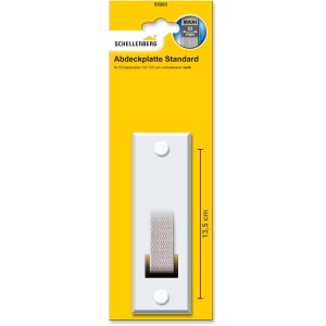 Schellenberg Rollladen Abdeckplatte Standard Maxi, 135mm, weiß, für Gurtwickler