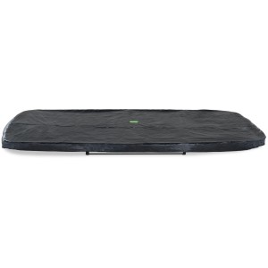 Schwarze EXIT Premium Trampolin Abdeckplane 214x366cm für rechteckige Trampoline.