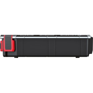 Kistenberg Werkzeug-Organizer Tager Carbo, Aufbewahrungssystem, 243x284x60mm, mit rotem Verschluss.