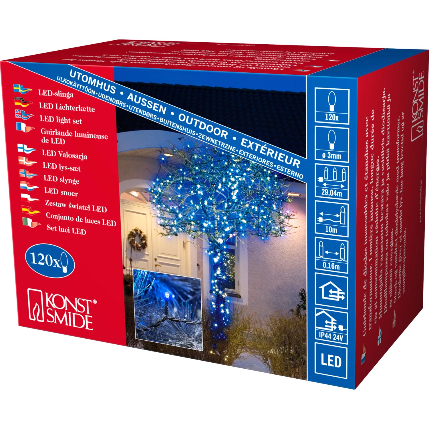 Konstsmide MicroLEDLichterkette 120 Dioden blau kaufen bei OBI
