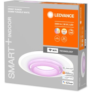 Verpackung der Ledvance Smart+ WiFi Deckenleuchte Orbis Rumor 50 cm mit tunable White