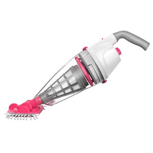 BWT Poolreiniger BC 50, weiß-pink, Akku-Poolsauger mit Bürstenaufsätzen und Filtern.