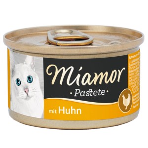 Miamor Katzen-Nassfutter Pastete Huhn, 85g Dose. Alleinfuttermittel für Katzen.