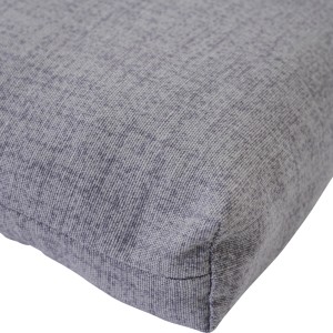 Graues Siena Garden Banksitzkissen Comfort, 140x44x7 cm, Detailaufnahme der Stoffstruktur.