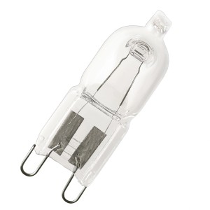 Osram G9 Halogenlampe, 35W, warmweiß, 2er Set. Klare Glühbirne mit G9-Sockel.