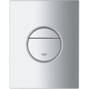 Grohe Nova Cosmopolitan Abdeckplatte in Chrom-Weiß für WC-Spülung.