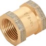 Gewinde-Muffe aus Rotguss, 14,9 mm (Rp 3/8), zur Rohrverbindung im Sanitärbereich.