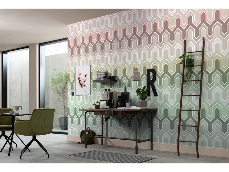 Komar Vlies Fototapete Douche De Feuilles - Natürliche Wanddekoration