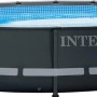 Intex Frame Pool Set Ultra Rondo XTR, Ø 488 cm, mit Stahlrahmen und blauem Innenmuster.