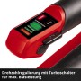 Detailaufnahme: Einhell Akku-Laubbläser GP-LB 18/200 Li E-Solo mit Drehzahlregelung und Turboschalter.