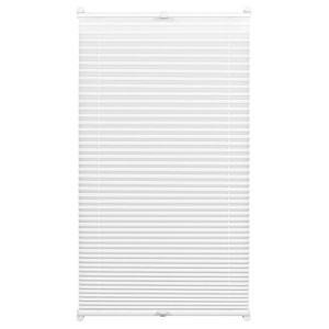Gardinia EasyFix Plissee, 55x130 cm, Weiß. Plissee mit zwei Bedienschienen für Fenster.