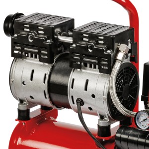 Einhell TE-AC 6 Silent Kompressor: Leiser, ölfreier Kompressor mit Manometer und Druckminderer.