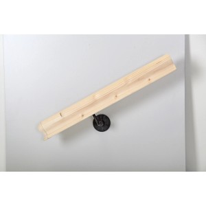 Handlauf mit schwarzer Konsole und Rosette, 2er Set Handlauf Zubehör.