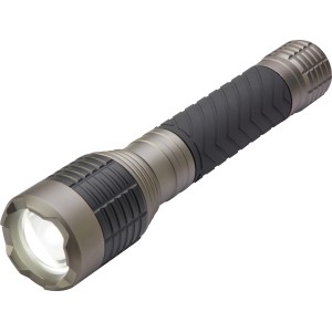Schwarze LED-Stabtaschenlampe L80 mit 2.300 Lumen aus Aluminium für hohe Leuchtkraft.