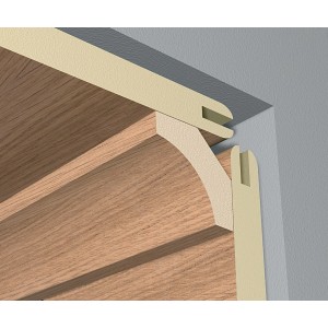 Hohlkehlleiste Esche Weiß foliert 22 mm x 22 mm Länge 2600 mm