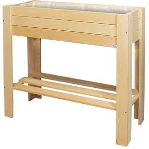 Wagner Holz-Hochbeet Green Box Light aus Pappelholz, 83x35x70 cm, mit Ablagefläche.