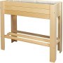 Wagner Holz-Hochbeet Green Box Light aus Pappelholz, 83x35x70 cm, mit Ablagefläche.