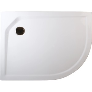 Schulte Duschwannen-Set Viertelkreis asymmetrisch links 120 cm x 90 cm